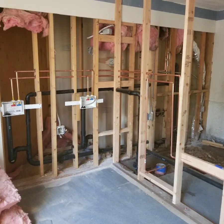 Copper pipe rough-in and plumbing installation in Grosse Ile